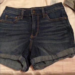 blue jean shorts